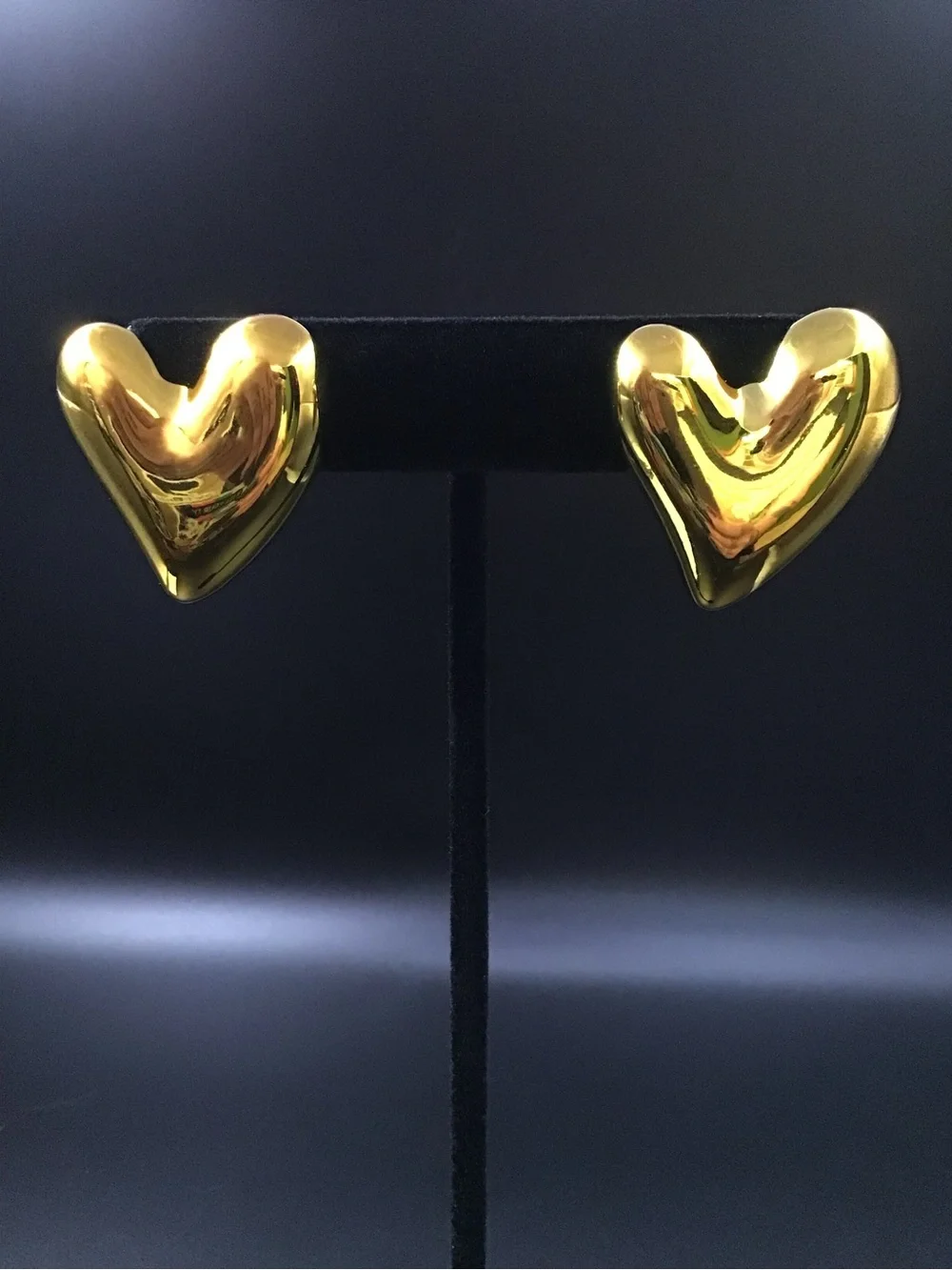 Gold Heart Earrings